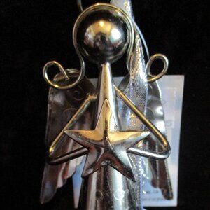 NWT 2009 Regal Art & Gift Heavenly Angels Silver Metal Angel Bell Holding Star